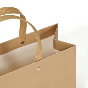 Bolsa de Papel Kraft Reciclable con Asa y Remache, Personalizable con Logotipo o Icono, para Compras, Ropa, Regalos, Entrega de Alimentos - Product Image 2