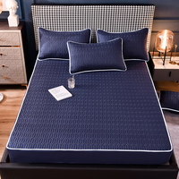 AOYATEX Linge de Maison Housse de Matelas Protectrice Imprimée Couleur Unie Luxe et Douce Ensemble Housse de Lit Imperméable Fixe