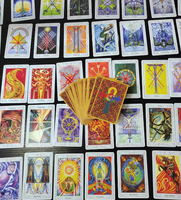 Cartas de Tarot Predictivas Aleister Crowley Luxe 80, Gran Set de Adivinación THOTH, Versión Americana de los Tres Magos, Caja de Regalo a Todo Color