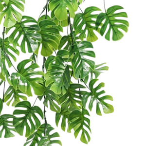 Simulation Monstera <b>Leaf</b> Vine 76CM Plastic <b>Wall</b> Hanging Decoration Artificial Plant Greenery For Home Indoor <b>Decor</b> - Product Image 5