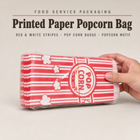 Sacs d'emballage pour pop-corn 1 oz, pochettes en papier personnalisées imprimées en gros pour machines distributrices de concession de cinéma