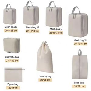 Juego de Organizadores de Equipaje de Viaje Ligeros, Venta al Por Mayor de Fábrica, 8 Piezas, Incluye Bolsa para Ropa Sucia y Zapatos - Product Image 2