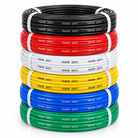 Kabel Silikon Ekstra Fleksibel 2 4 6 8 10 12 AWG Kabel Tembaga Berlapis Timah Berkualitas Tinggi 200C