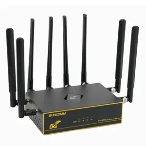 Hot selling North America 4g/5g universal 5G mobile router O1 8 Antenna WiFi 6 Mesh QoS PCI AT TTL VPN 5G wifi router