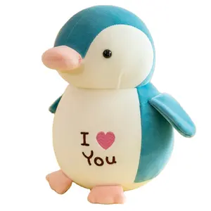 En çok satan yumuşak şişman penguen peluş doldurulmuş karikatür hayvan oyuncak bebekler komik penguen