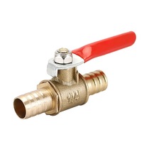 Robinet à boisseau sphérique en laiton 1/4, raccord cannelé pour tuyau 6mm 8mm 10mm 12mm, pour eau, huile, air, gaz, ligne de carburant, raccord de coupure, raccords de tuyauterie