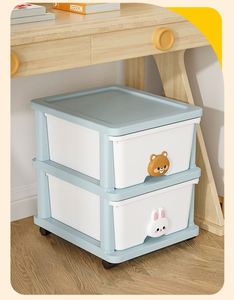 Armoire de rangement épaissie de type tiroir à motifs de dessins animés, boîte de rangement pour jouets, armoire en plastique pour vêtements d'enfants et usage domestique - Product Image 6