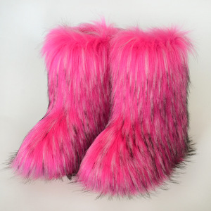 High Quality <strong>Men's</strong> Women'<strong>s</strong> Black Pink White Warm Tall Winter Waterproof fox <strong>Snow</strong> <strong>Boots</strong> with Fur <strong>s</strong> for <strong>Men</strong> Women Size 10 - Product Image 3