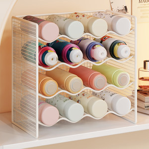 Cup <b>Storage</b> <b>Rack</b> Iron Rectangle Standing Type Kitchen Tableware Organizer For Water <b>Bottles</b> And Tea Cups - Product Image 1