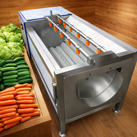 Machine automatique de lavage et de pelage des légumes racines (pommes de terre, carottes)