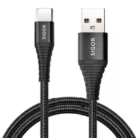 Kabel SIGOR PD60W Tipe C Pengisian Cepat 5A USB C ke C untuk iPhone Kabel Data Pengisian Cepat USB Tipe C Putih