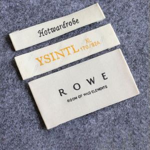 Étiquette de col tissée écologique pour vêtements, étiquettes personnalisées pour chemises et vêtements avec pliage d'un côté et application par pressage - Product Image 5