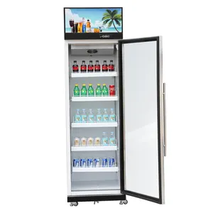 Refrigerador de vidro para porta de vidro, vendas diretas de fábrica, refrigerador de bebida fria para superfície