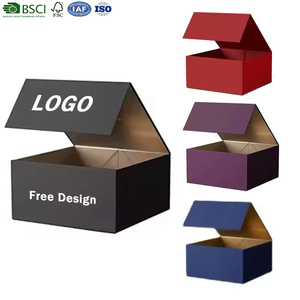 Gratis sample luxe opvouwbare magnetische geschenkverpakking van papier, vouwbare magnetische stevige kartonnen verpakking, kleding- en schoenendoos van papier - Product Image 1