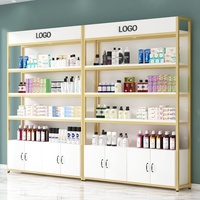 Estante de Exhibición Multiusos Moderno, Duradero y Portátil para Salón de Belleza, Salón de Uñas y Barbería, con Múltiples Espacios de Almacenamiento