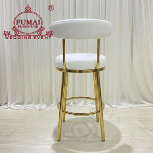 Tabouret de bar moderne doré en métal pour extérieur, pour restaurant - Product Image 5
