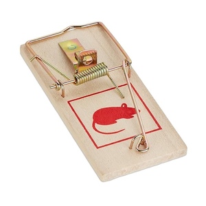 Trampa para Ratones Clásica al por Mayor, Reutilizable, Sin Veneno, para Captura de Animales, con Colgador Metálico, de Madera, Natural - Product Image 1