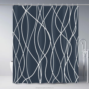 Juego <span class=keywords><strong>de</strong></span> <span class=keywords><strong>cortinas</strong></span> <span class=keywords><strong>de</strong></span> ducha extra <span class=keywords><strong>largas</strong></span> <span class=keywords><strong>Cortinas</strong></span> <span class=keywords><strong>de</strong></span> <span class=keywords><strong>baño</strong></span> a rayas <span class=keywords><strong>Cortinas</strong></span> <span class=keywords><strong>de</strong></span> ducha blancas decorativas Dobladillo ponderado Repelente al agua Lavable - Product Image 1