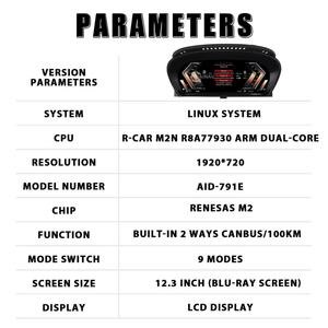 Panel de Instrumentos Digital para Automóvil de 12.3 Pulgadas, Cabina Virtual para BMW X5 E70 2007-2013, Pantalla de Velocímetro y Entretenimiento para el Tablero - Product Image 6