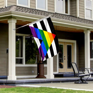 3x5FT полиэстер, низкая цена, прямой Элли-ЛГБТ, прямой альянс, флаги гордости с двумя кольцами - Product Image 2