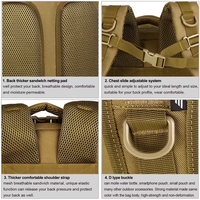 Sac à dos de voyage extérieur personnalisé en gros pour la randonnée, avec design national, ceinture à coussin d'air, fermeture éclair et doublure en polyester imperméable