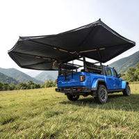 360 °   Tente de camping pliable pour voiture, auvent arrière imperméable avec éclairage LED, tentes de camping, auvents arrière, accessoires 4x4