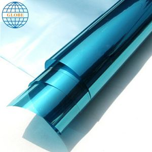Film adhésif décoratif PET réfléchissant unidirectionnel bleu argenté moderne <span class=keywords><strong>pour</strong></span> vitres de bureaux, protection de la vie privée - Product Image 2