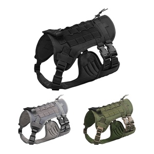 Arnés Táctico para Perro de Servicio, Doble Capa, Resistente al Desgaste, con Agarre de Goma MOLLE, 900D Oxford, Directo de Fábrica - Product Image 4