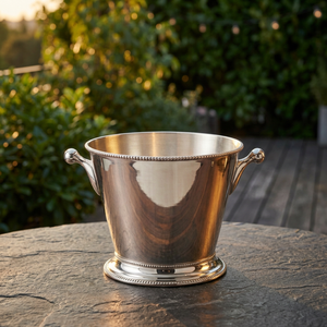 Refroidisseur à vin en laiton plaqué argent - Product Image 4