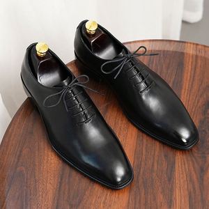 Proveedores principales de zapatos de vestir Oxford de cuero genuino de vaca de alta calidad para hombre, para bodas, negocios y ocasiones informales. - Product Image 1