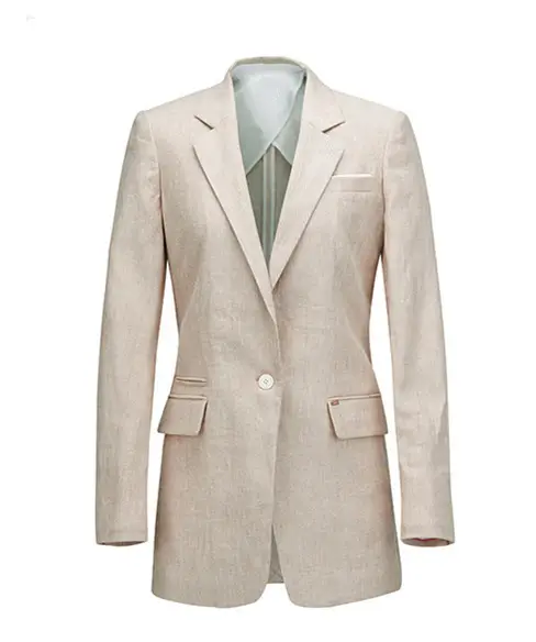 Organic Hemp Blazers Women Suit Long Sleeve Jacket Casual Tops Female Slim Wild Office Blazer Windbreaker Coat