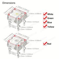 100 Uds LED Piranha lámpara de diodo emisor de luz superior plana blanco rojo verde azul amarillo Color 2V 3V indicador DIY DIP PCB circuito bombilla