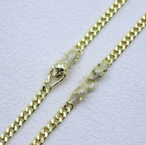 हिप हॉप पशु चीता तेंदुए के सिर पुरुषों के आभूषण कंगन - Product Image 4