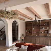 Poutres décoratives de plafond en PU imitation bois, style moderne, écologiques et durables, éléments structurels de construction pour hôtels et villas, vente en gros