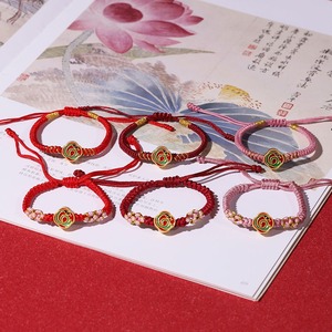 2025 nouvel an corde rouge bonne chance mignon mat or serpent <span class=keywords><strong>Bracelet</strong></span> pour femmes filles - Product Image 4
