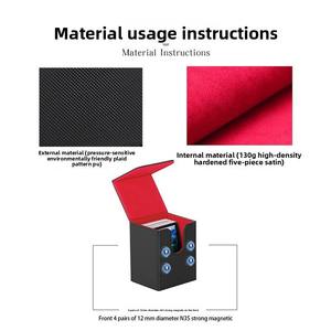 <span class=keywords><strong>Vente</strong></span> directe d'usine Boîte de cartes de jeu à insertion verticale en cuir Pu Magic the Gathering Yu-Gi-Oh Boîte de cartes Pokémon Carte de jeu de société Bo - Product Image 2