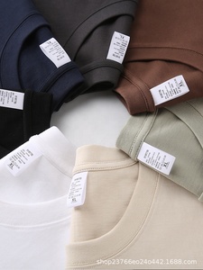 T-shirts décontractés à manches courtes pour hommes, chemises unies printemps-automne, style vintage hip-hop, imprimé DTG, Camisetas Poleras Playeras De Hombre - Product Image 4