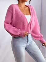 Cardigan en tricot perlé respirant et tendance pour femme