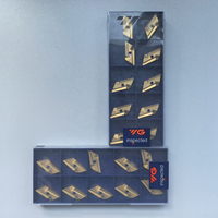Plaquettes en carbure de tungstène PVD YG KNUX YG801 HRC 90 carrées pour tournage extérieur sur tour CNC KNUX160405R-YG801 Garantie 1 an 100%