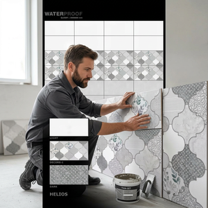 300x600mm Azulejos de pared de cerámica gris claro 12x24 Diseño digital Acabado esmaltado para decoración de baño a precio barato - Product Image 1