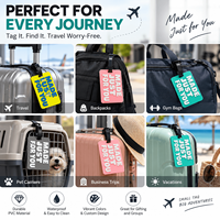 Étiquette de bagage personnalisée en PVC souple avec logo, étiquette de sac de voyage en PVC souple, étiquettes de bagage imprimées personnalisées pour valises, cadeaux d'entreprise