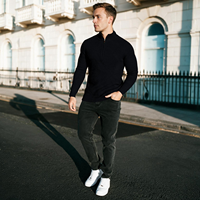 Expédition rapide, stock disponible, pull en tricot pour homme, décontracté, quotidien, extérieur, manches longues, col rond, tricot chaud, pulls pour homme