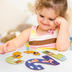 Puzzle in legno alfabeto numerico alfabeto numerico per bambini - Product Image 4