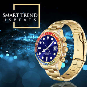 Reloj Inteligente Automático de Lujo R1 <span class=keywords><strong>Pro</strong></span> de Acero Inoxidable para Hombre, <span class=keywords><strong>Correa</strong></span> con Brújula y Calendario, Correas para Relojes Connecte De Luxe - Product Image 1