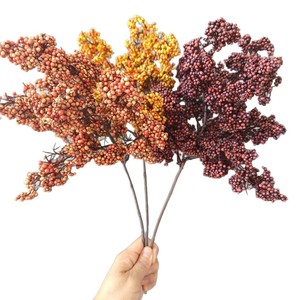 กิ่งไม้ประดิษฐ์ขนาดเล็ก ผลฮอลลี่พีวีซีเนื้อนิ่ม สไตล์นอร์ดิก สำหรับตกแต่งบ้าน โรงแรม งานแต่งงาน คริสต์มาส - Product Image 5