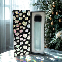 Boîte à tiroir rigide de luxe, de bonne qualité, finition holographique numérique CMYK, gaufrage, recyclable, emballage cadeau élégant à glissière