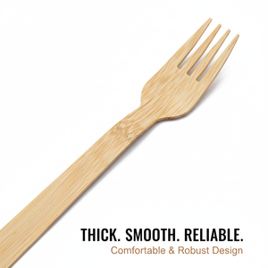 طقم أدوات مائدة ياباني بسيط من الخيزران للاستخدام مرة واحدة يشمل سكين وشوكة وملعقة لخدمة الوجبات الجاهزة الراقية - Product Image 5