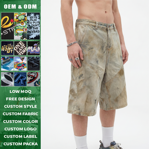 Jeans de Mezclilla Amarillo Lodo Vintage de Corte Holgado para Hombre con Diseño Estampado de Salpicaduras de Pintura, Lavado Claro, Transpirables y Ecológicos - Product Image 2