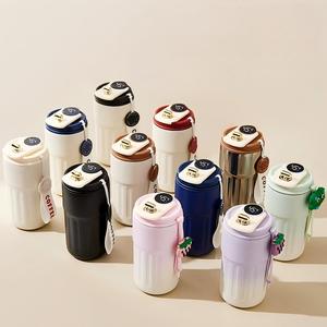 Özel Logo sıcaklık göstergesi paslanmaz çelik yalıtımlı seyahat 450ml kahve bardağı akıllı LED dijital termal kahve kupa bardak - Product Image 1