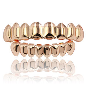 <span class=keywords><strong>Grillz</strong></span> en Gros pour Dents Laiton Bijoux de Corps Hip Hop Crocs Personnalisés pour Homme Argent Or - Product Image 5